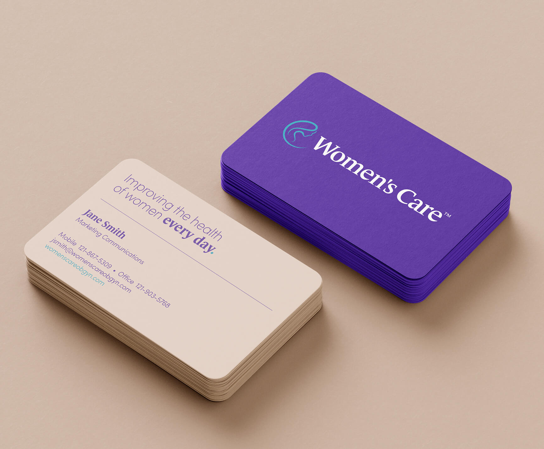 Women's Care Case Study Business Cards